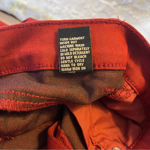 DG2 Diane Gilman Stretch Embroidered Patched Skinny Jeans, Wine Size 6 TALL New! - Picture 9 of 12